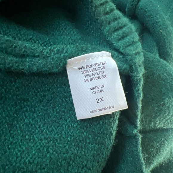 NY & CO Green Boxy Drop Shoulder Sweater 2X - Picture 8 of 8